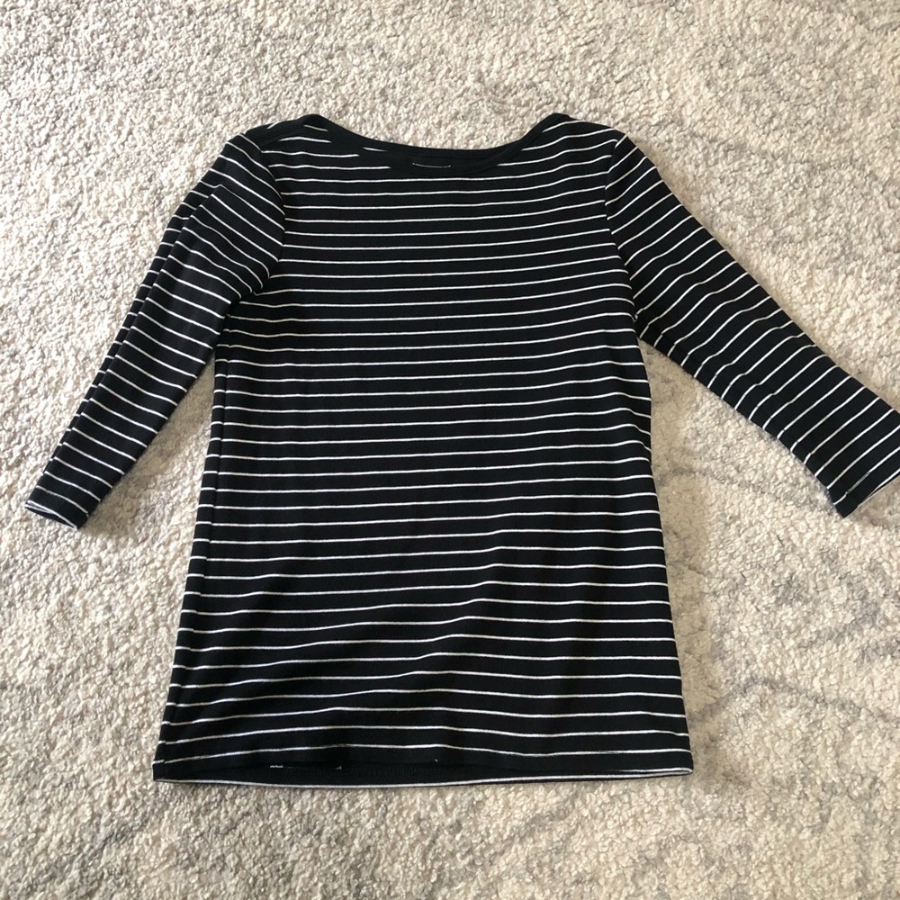 Striped 3/4 sleeve top